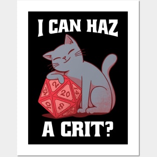 D&D Cat I can haz a crit Posters and Art